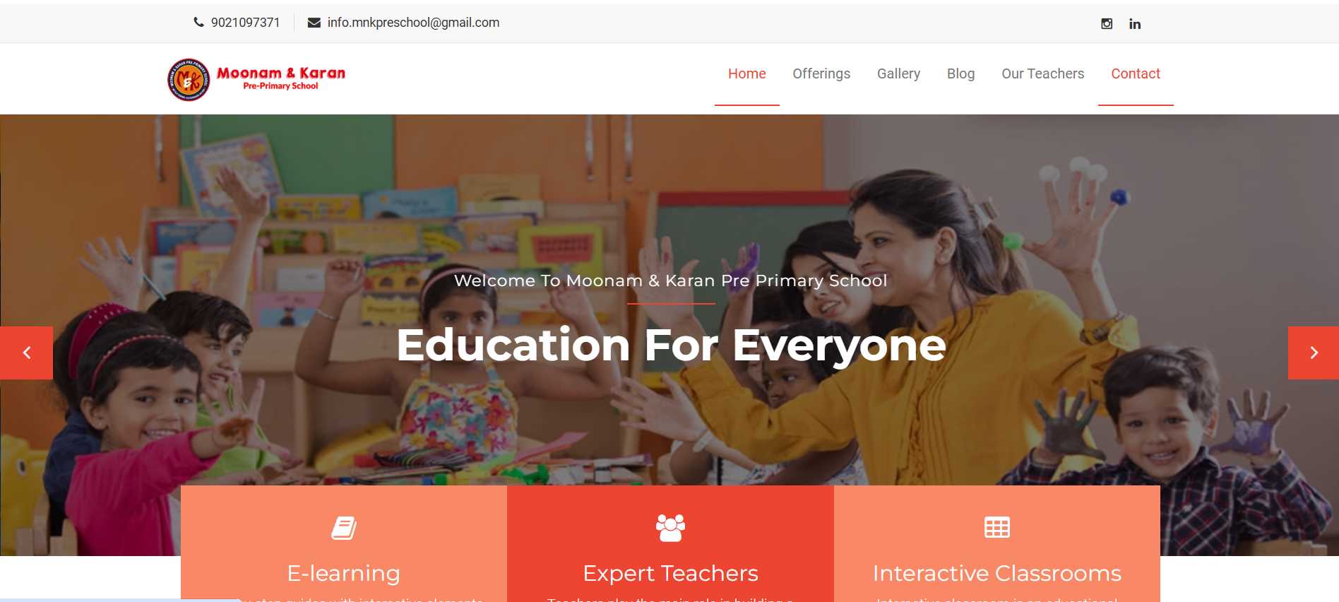 Pre Primary School Website